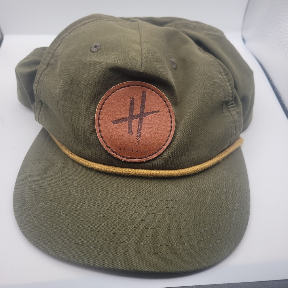 Richardson Brand Rope Harbour Logo Olive Green Snapback